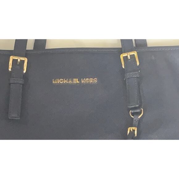 Michael Kors Handbag Multifunction Jet Set Tote Bag - Style 30S3GTVT6L Navy Blue - Picture 4 of 16